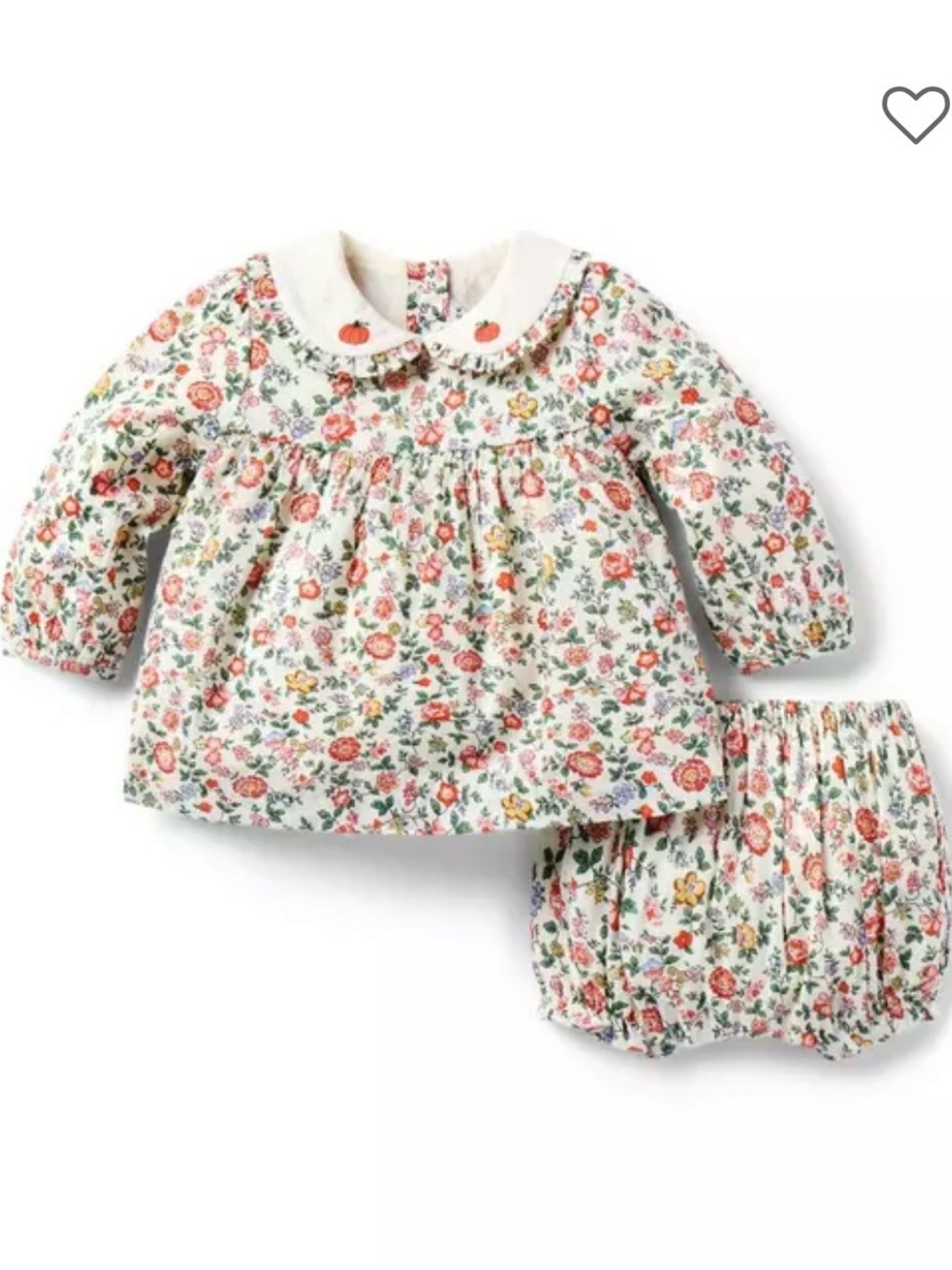 The Pumpkin Collar Floral
Baby Set